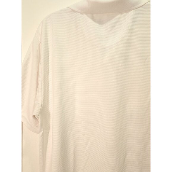 Ben Hogan Performance Polo Shirt L/XL White Short Sleeve Ribbed Texture - Picture 7 of 9
